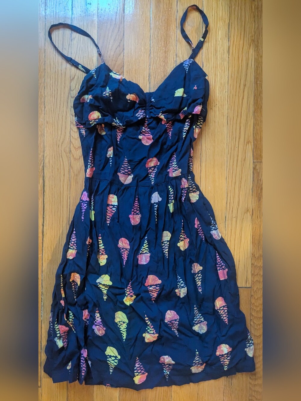 Ice Cream Print Summer Mini Dress